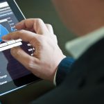 Businessman with digital tablet PC